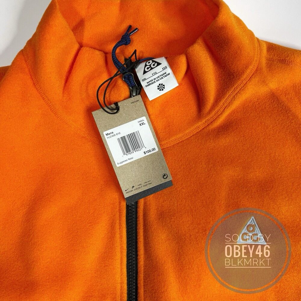 Nike ACG Wolf Tree Vest Polartec Orange/Black HJ2468-819 Size 2XL - Picture 5 of 5